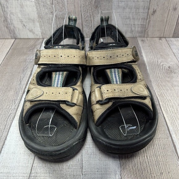 FootJoy FJ GreenJoy Men's Leather Golf Sandals Spikes Tan Beige Size 7M 48786 - Picture 3 of 13